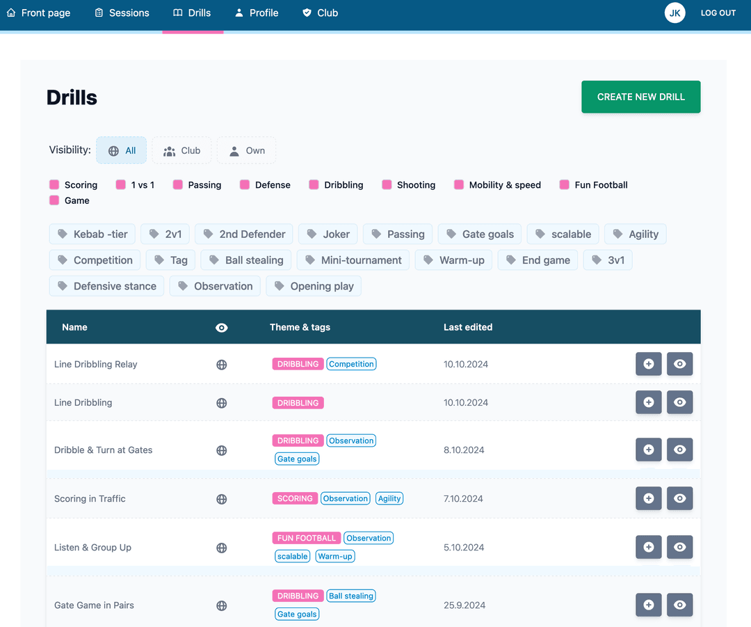 CoachTruly drill library