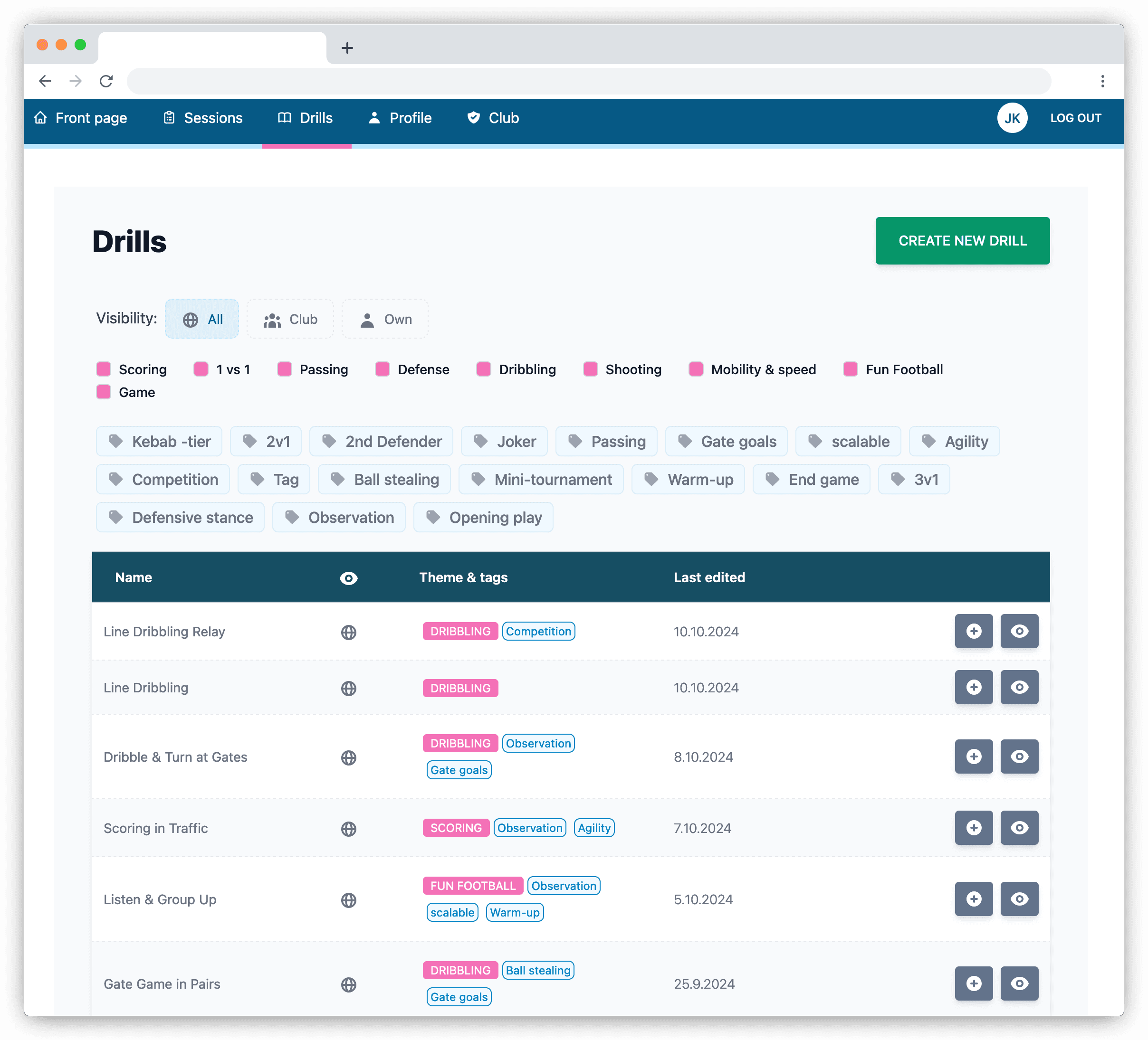 CoachTruly drill library