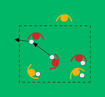 Kick opponent's ball out of the area 2